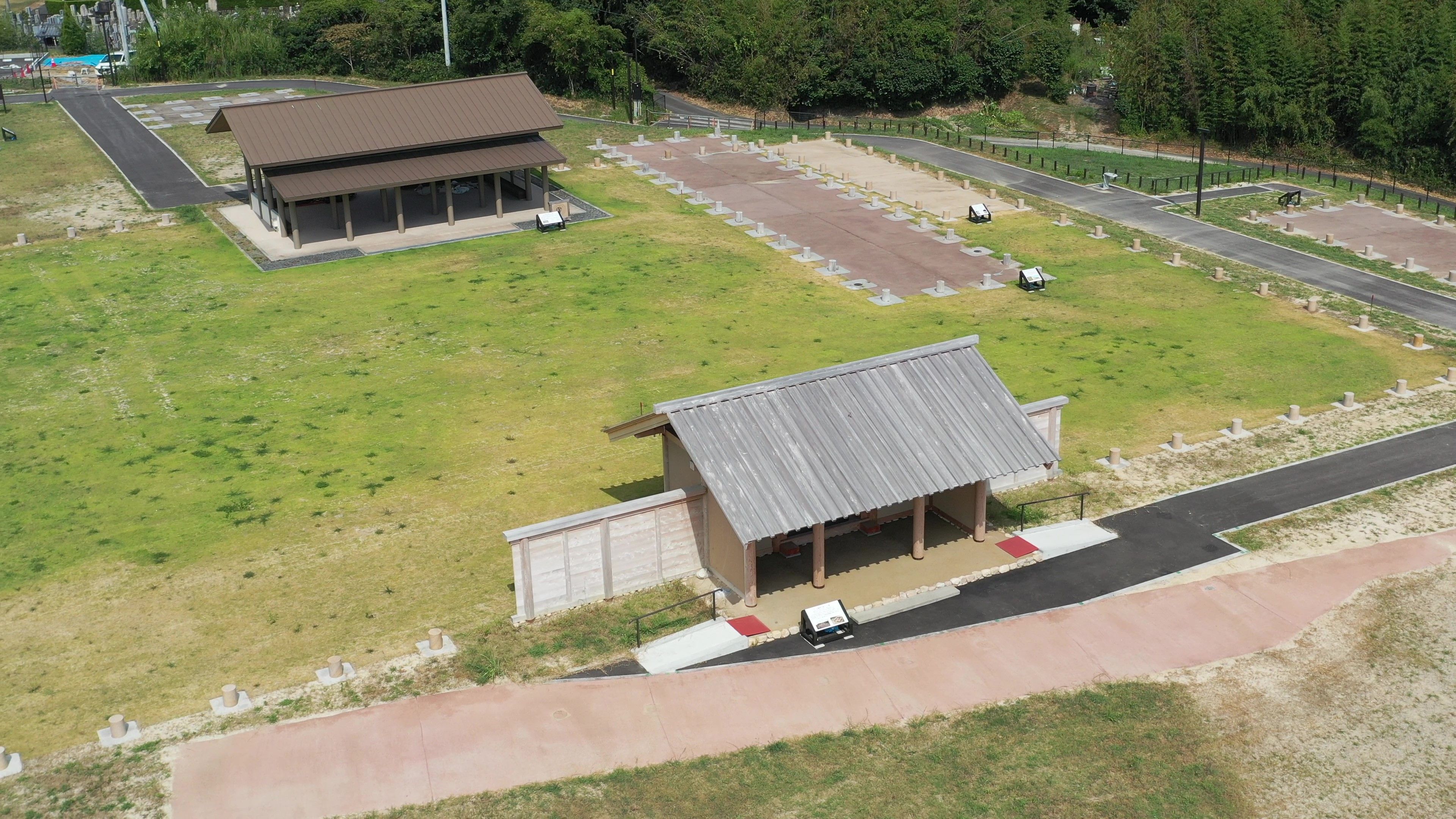 久留倍官衙遺跡公園の空撮