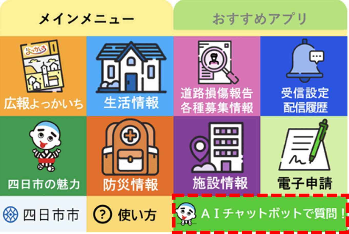 市公式LINEからの入り口